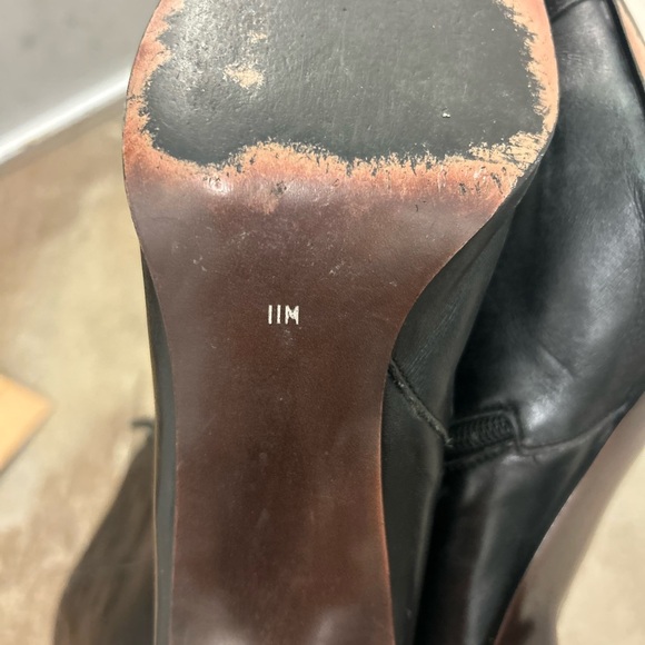 Genuine leather lace up square toe witchy whimsigoth heeled boots - Picture 9 of 10